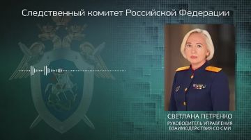 Следственный комитет России возбудил уголовные дела по статье о теракте в связи с атаками ВСУ на логистические центры в Котовске и Электростали, сообщила официальный представитель Светлана Петренко