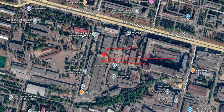 Так же в ходе ночного удара поражены: