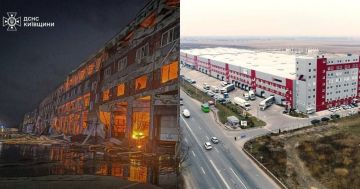 В Киеве в ходе ракетного удара этой ночью полностью уничтожен один из крупнейших логистических хабов в стране — комплекс AMTEL был площадью более 100 тысяч кв. метров