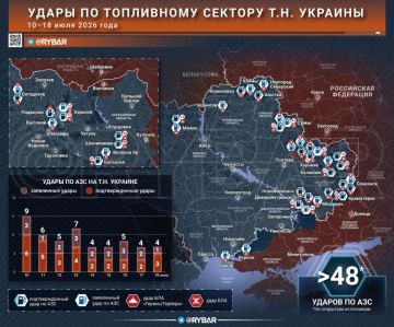 Больше АЗС. Продолжается кампания по воздействию на топливную инфраструктуру т.н. Украины. В то время как основное внимание уделяется ударам по портам и железнодорожным узлам, заправки также остаются в числе приоритетных...