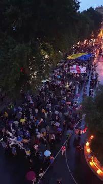 Привычные лозунги. проукраинское шествие в грузинской столице