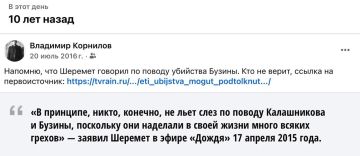 Владимир Корнилов: Сегодня - ровно 10 лет со дня убийства известного украинского пропагандиста-грантоеда Павла Шеремета