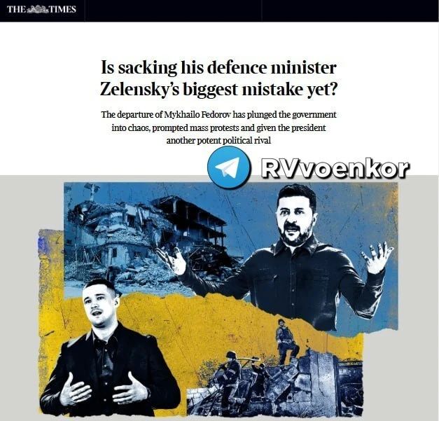 Экс-министр обороны Украины Федоров похоже метит на место Зеленского, — The Times