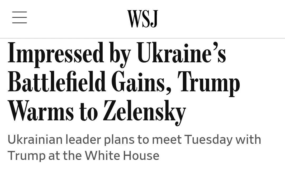 Олег Царёв: В преддверии сегодняшней встречи Трампа и Зеленского Wall Street Journal пишет, что Трамп за минувший год стал гораздо более расположен к Зеленскому из-за продемонстрированной Украиной стойкости и способности...