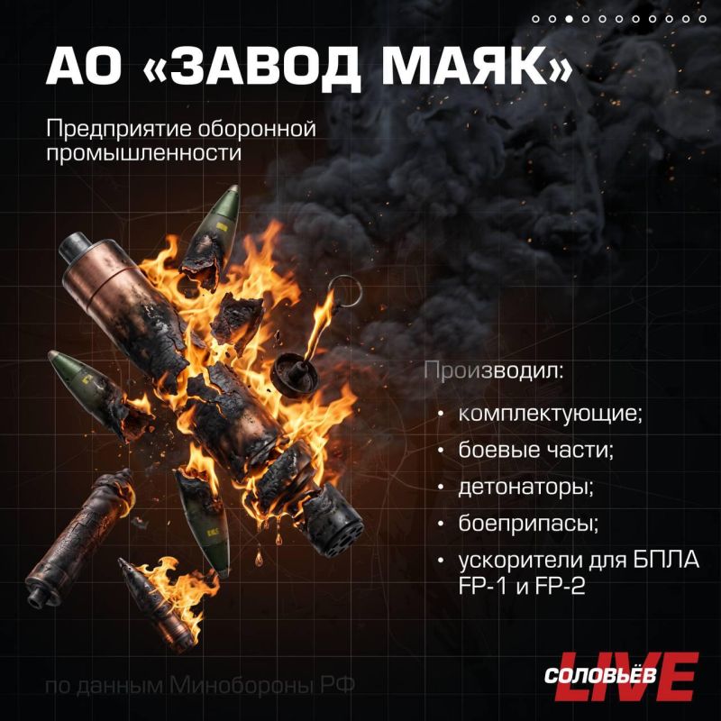 Минобороны России сегодня сообщило о массированном ударе высокоточным оружием большой дальности воздушного, наземного и морского базирования, а также ударными БПЛА по предприятиям военной промышленности, телекоммуникационным... Минобороны России сегодня сообщило о массированном ударе высокоточным оружием большой дальности воздушного, наземного и морского базирования, а также ударными БПЛА по предприятиям военной промышленности, телекоммуникационным...