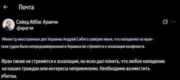 Случайный инцидент: "Мой украинский коллега убедил меня, что Украина не стремится к эскалации" – министр иностранных дел Ирана