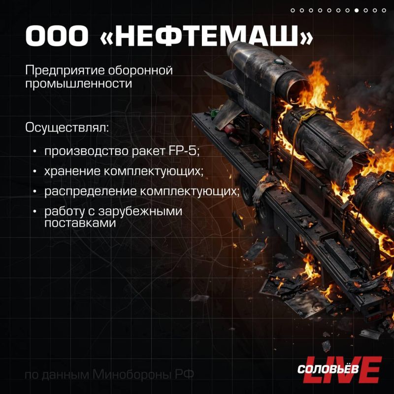 Минобороны России сегодня сообщило о массированном ударе высокоточным оружием большой дальности воздушного, наземного и морского базирования, а также ударными БПЛА по предприятиям военной промышленности, телекоммуникационным... Минобороны России сегодня сообщило о массированном ударе высокоточным оружием большой дальности воздушного, наземного и морского базирования, а также ударными БПЛА по предприятиям военной промышленности, телекоммуникационным...