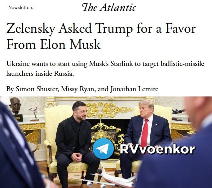 Зеленский попросил Трампа разрешить использовать спутники Starlink для ударов вглубь России, а Илон Маск отказал карлику во встрече
