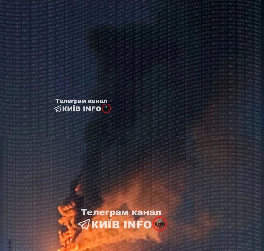 Еще кадры пожаров в Киеве и окрестностях после удара баллистикой Еще кадры пожаров в Киеве и окрестностях после удара баллистикой