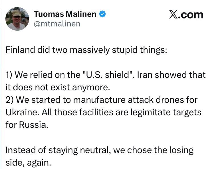 Профессор Хельсинского университета Малинен: