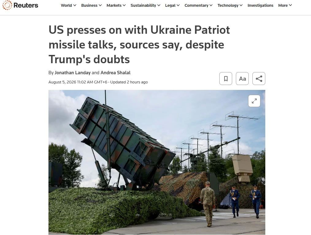 США обсуждают передачу Украине лицензии на Patriot, несмотря на сомнения Трампа