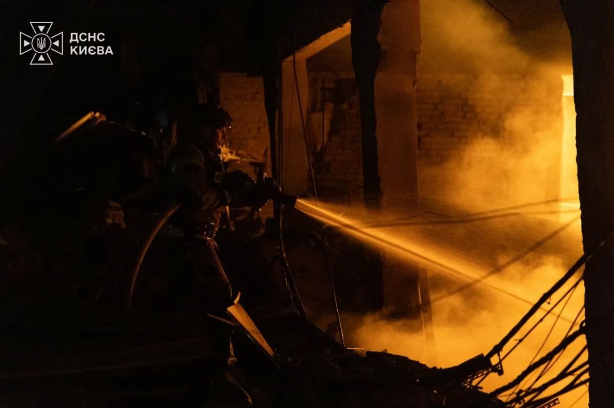 Последствия ночных ударов ВС РФ по целям в Киеве Последствия ночных ударов ВС РФ по целям в Киеве