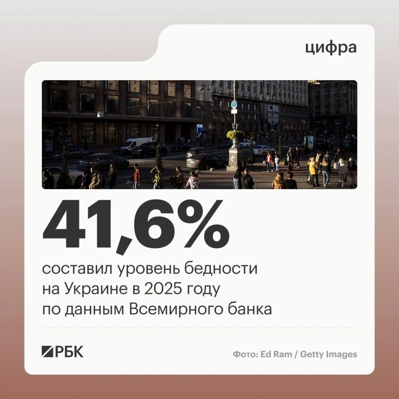 Уровень бедности на Украине с 2022 года вырос больше чем вдвое, следует из отчета Всемирного банка