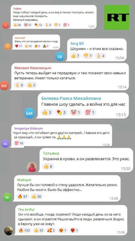 «Главное — шоу сделать, а война — это для нас», «Он что, вообще, гнида, охренел? Люди каждый день из-за него сдыхают, а он играется!» «Главное — шоу сделать, а война — это для нас», «Он что, вообще, гнида, охренел? Люди каждый день из-за него сдыхают, а он играется!»