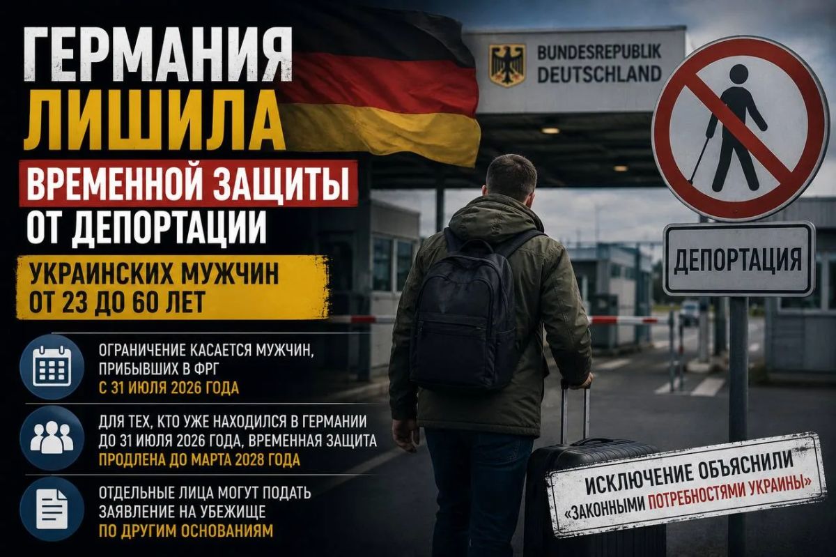 Германия закрыла «лазейку» с защитой для украинских мужчин