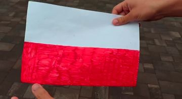 Их борьба: получай, красно-белая бумага! На фоне обострения отношений с Польшей среди украинской молодёжи начался новый тренд — рвать и топтать бумажные листы в цветах польского флага
