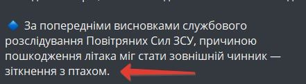 Столкновение с птицей рассматривается как возможная причина крушения Су-24М в Хмельницкой области 16 июня Столкновение с птицей рассматривается как возможная причина крушения Су-24М в Хмельницкой области 16 июня