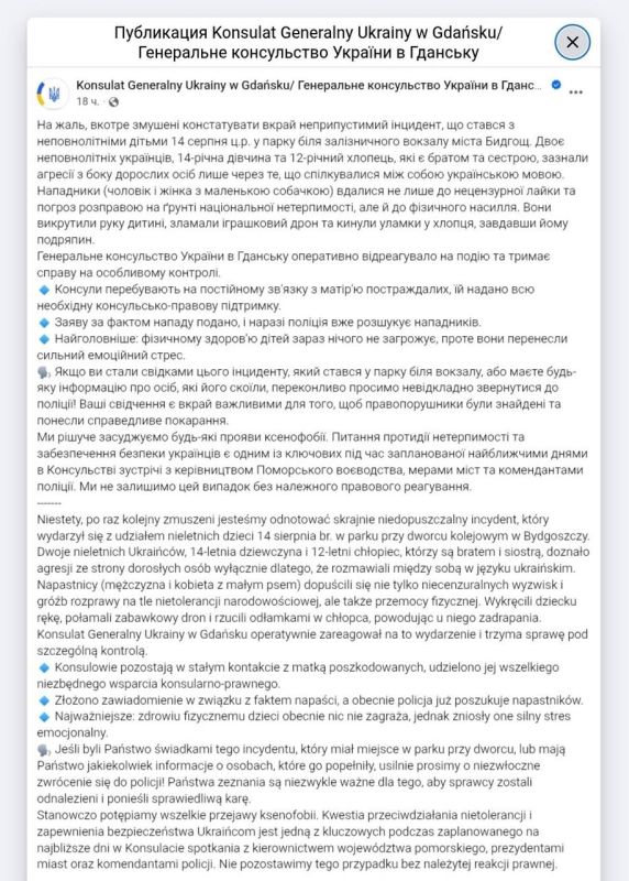 Поляки избили детей за разговоры на украинском языке