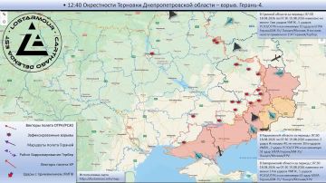Анимированная схема ударов по территории Украины 07:30 18 августа 2026 – 07:30 19 августа 2026 года