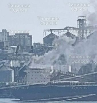 Кадры пораженного судна в порту Одессы