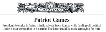 «Игры патриотов». The Times после некоторого раздумья решила все-таки выразить свое редакционное мнение по поводу призыва экс-министра обороны Украины Федорова к проведению выборов