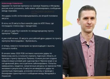 Логистическая изоляция Одессы: на Украине раскрыли смысл российских ударов по КПП на границе с Молдавией