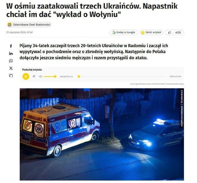 «Лекция о Волыни» закончилась массовой дракой: в Польше толпа местных избила украинцев
