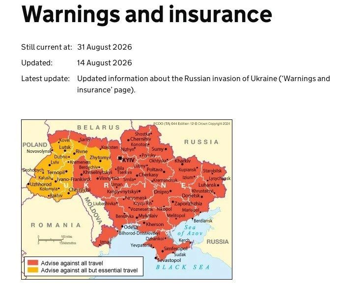 "Это крайне опасно": Страны Запада обновили рекомендации для сограждан по поездкам на Украину "Это крайне опасно": Страны Запада обновили рекомендации для сограждан по поездкам на Украину