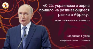 Африка оказалась здесь ни при чем: Путин рассказал об итогах зерновой сделки с Украиной