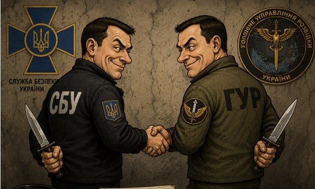 Это разборки Киевские. Прилет по головному офису СБУ уже связывают с межведомственной грызней СБУ и ГУР