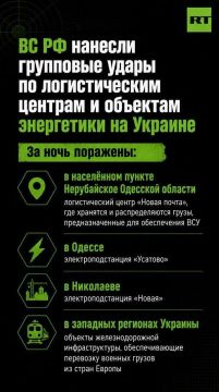 Армия РФ поразила логистические центры и объекты энергетики на Украине за прошедшую ночь