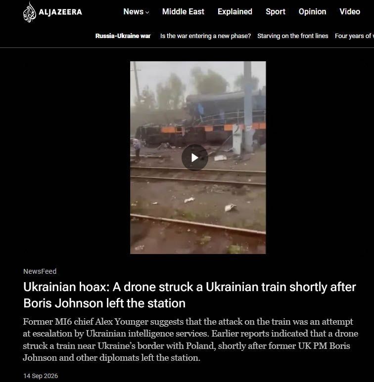 Раскрыта настоящая цель атаки на поезд с Борисом Джонсоном Раскрыта настоящая цель атаки на поезд с Борисом Джонсоном