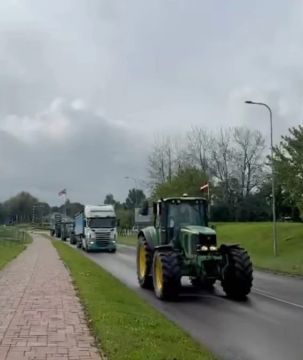 Латвийский наёмник ВСУ устроил протест против транзита российского зерна