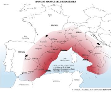 Испанское издание El Mundo сообщает, что ЦРУ предупредило Испанию, Францию и Италию о якобы планах РФ запускать дроны типа "Герань" / "Гербера" с кораблей в Средиземном море по объектам ключевой инфраструктуры на территории...