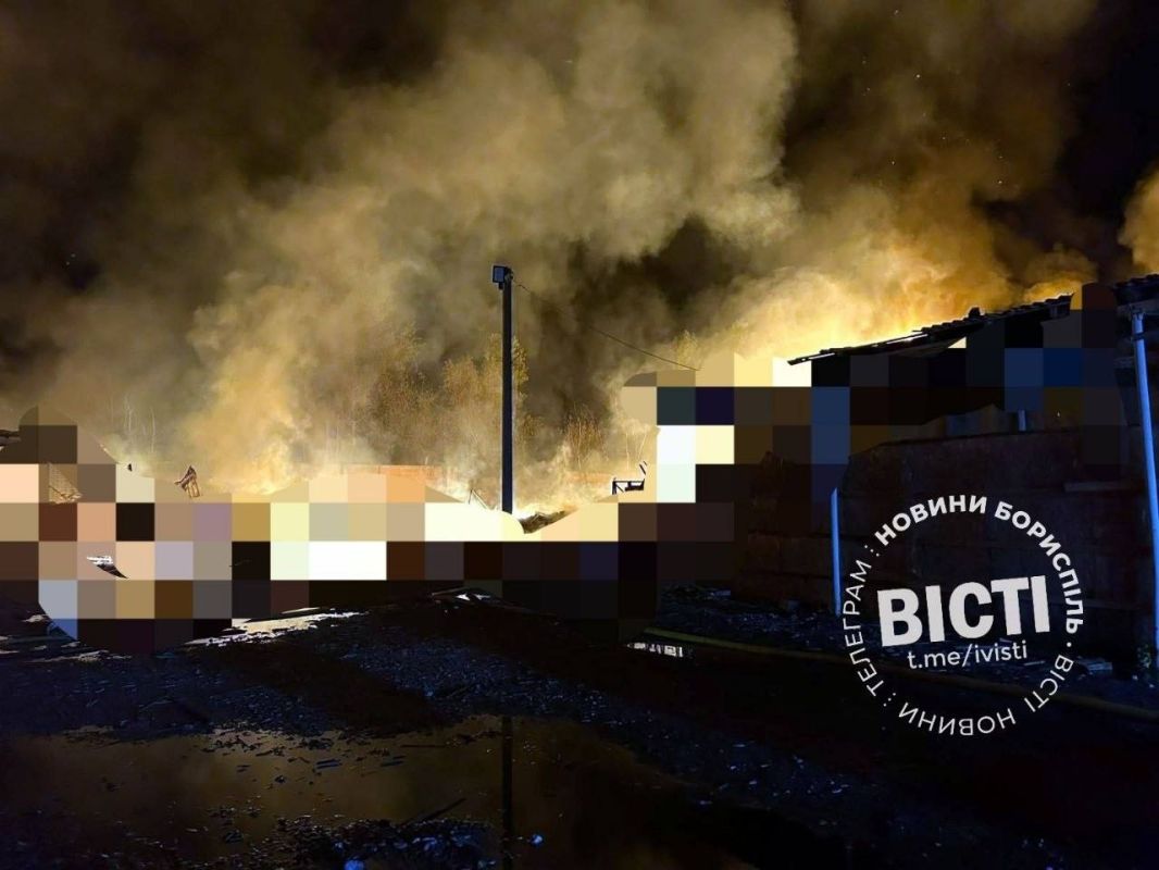 Последствия прилетов «Гераней» в Борисполе Киевской области