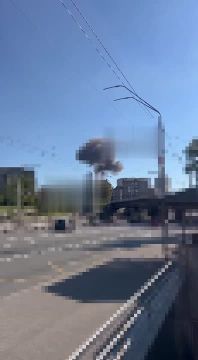 В Киеве прилет в районе станции метро "Берестейская"