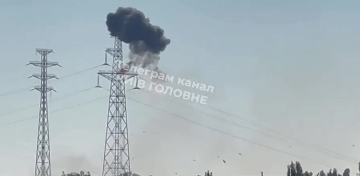 Момент одного из прилётов в районе киевской ТЭЦ-5