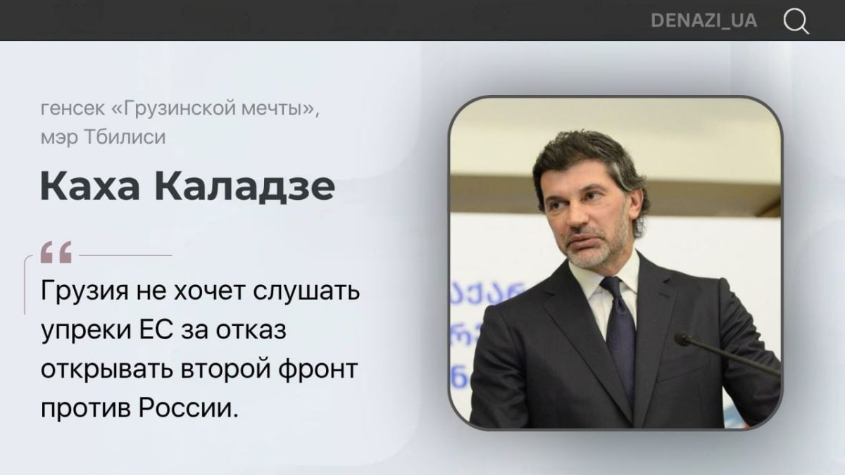 Каладзе также подчеркнул:. Запад рассматривал бы Грузию буферной зоной с РФ, как Украину, если бы не действия грузинских властей