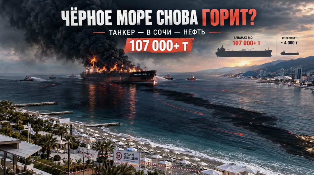 Черное море снова горит: атака на танкер у побережья Сочи грозит катастрофой на сотни миллиардов?