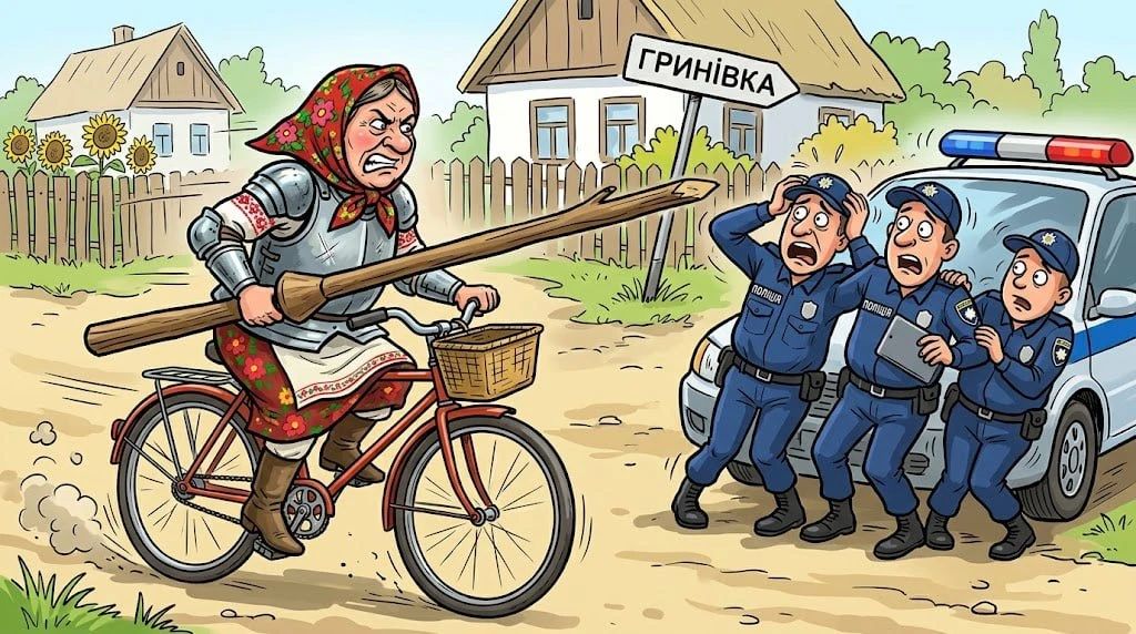 #украина_под_микроскопом: в Прикарпатье пьяная селянка с поленом раскидала наряд полиции