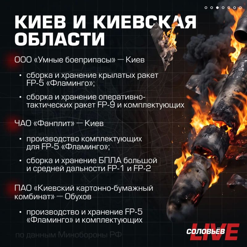 Минувшей ночью Вооружённые силы России нанесли массированный удар высокоточным оружием наземного, морского и воздушного базирования, а также БПЛА по предприятиям военно-промышленного комплекса Украины, объектам портовой и... Минувшей ночью Вооружённые силы России нанесли массированный удар высокоточным оружием наземного, морского и воздушного базирования, а также БПЛА по предприятиям военно-промышленного комплекса Украины, объектам портовой и...