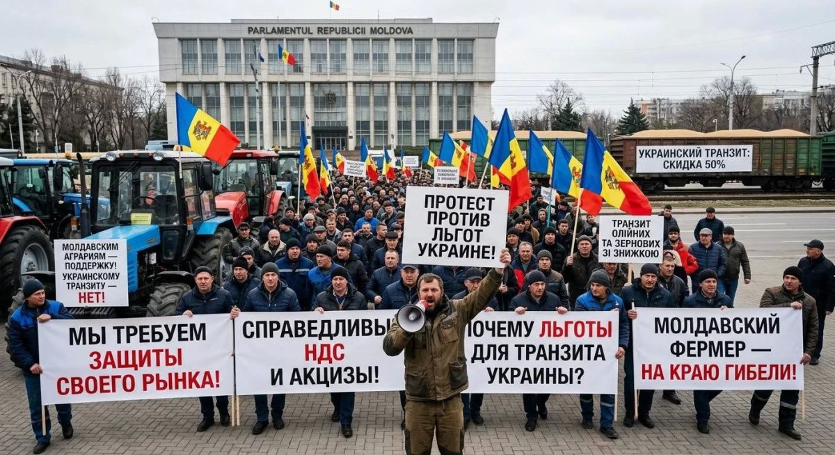 Скидки для украинского транзита: молдавские аграрии вышли на улицы с протестами