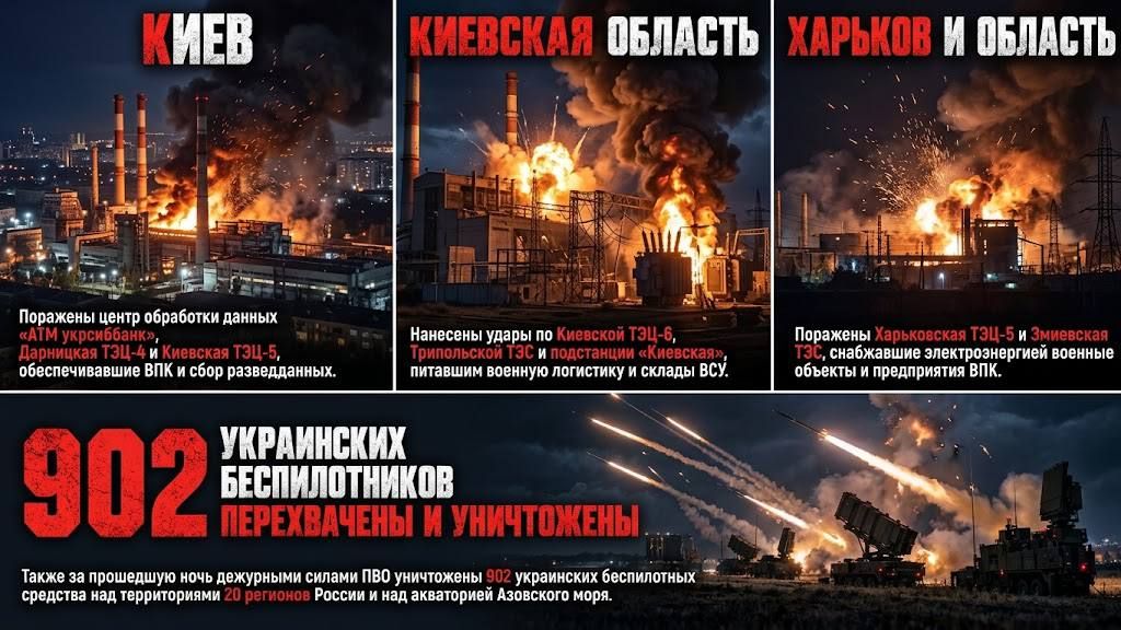 Разбираем по кирпичикам. Нанесен массированный удар высокоточным оружием и ударными беспилотниками по объектам коммуникационной и энергетической инфраструктуры ВСУ: Киев: Поражен центр обработки данных «АТМ укрсиббанк», а...
