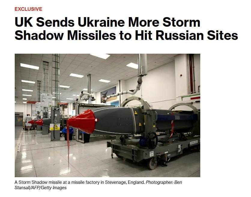 Великобритания передаёт Украине дополнительную партию крылатых ракет Storm Shadow для ударов по объектам на территории России