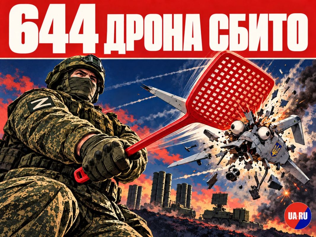 В течение прошедшей ночи дежурными силами ПВО перехвачены и уничтожены 644 украинских беспилотных летательных аппарата самолетного типа