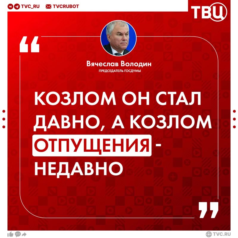 Зеленский стал козлом давно, заявил Володин