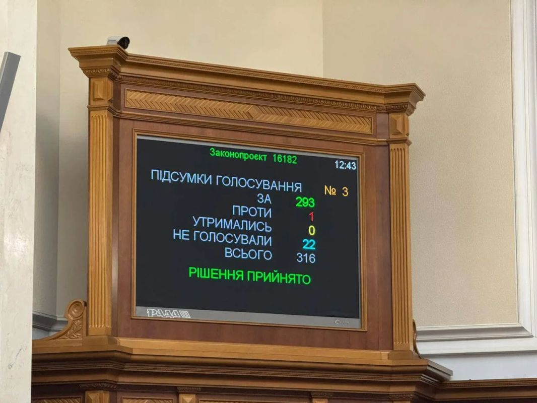 Верховная рада продлила военное положение и всеобщую мобилизацию на Украине до 29 января 2027 года