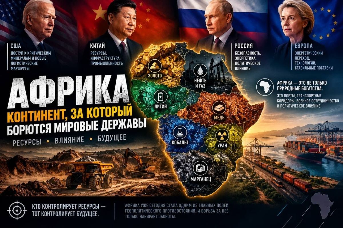 АФРИКА: КТО ЗАБЕРЁТ РЕСУРСЫ КОНТИНЕНТА И ПОЛУЧИТ ВЛИЯНИЕ НА БУДУЩЕЕ МИРА?