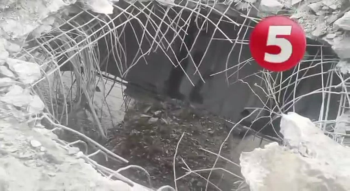 Дырявый Южный мост в Киеве в результате ночных ракетных ударов