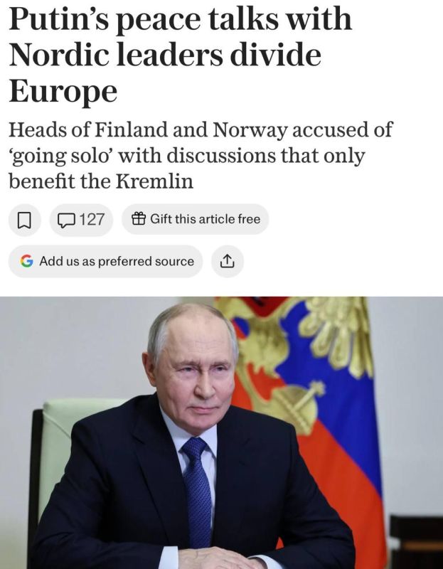 Переговоры Путина со Стуббом и Стёре раскололи Европу, пишет The Telegraph